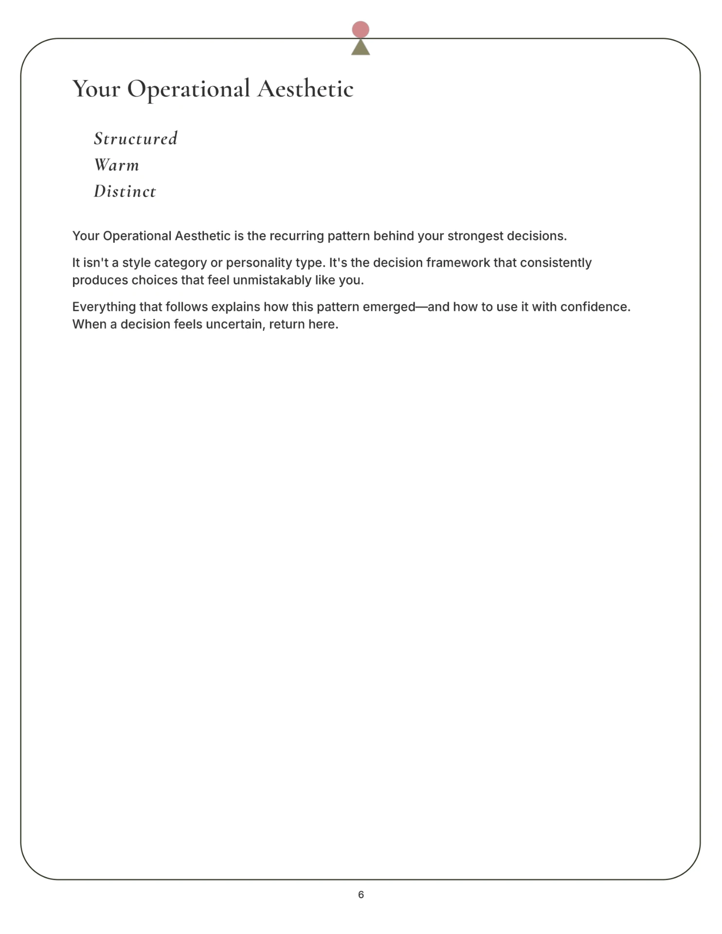 A page of the Identity Infrastructure report titled Your Operational Aesthetic.